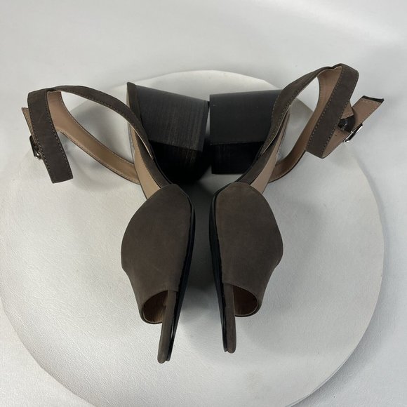 Steve Madden Womens Devlin Taupe Open Toe Suede Sandal Block Heel Ankle Strap 11 - Picture 11 of 13